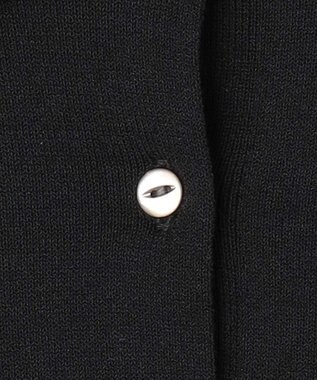 組曲 襟付きドッキング ニットワンピース ブラック系