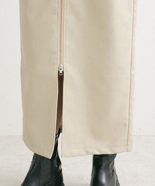 Green Parks ・ＥＬＥＮＣＡＲＥ　ＤＵＥフェイクレザーＷ－ＺＩＰスカー Ivory