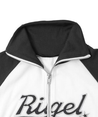 WEGO ダブルジップワッペンロゴラグランT ブラック