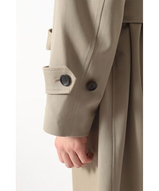 DAKS ウールギャバジン オーバーサイズステンカラーコート キャメル