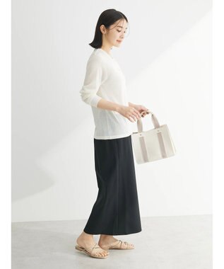 Green Parks 接触冷感　きれいシルエットＩラインスカート Black