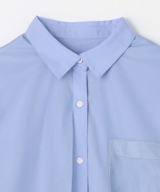 ANY L クロップドチュールコンビシャツ ブルー