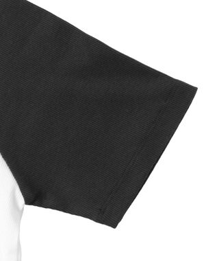 WEGO ダブルジップワッペンロゴラグランT ブラック