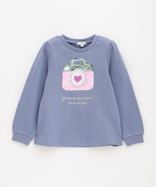 ANY KIDS ミラクルスパンコール トレーナー サックスブルー×バッグ