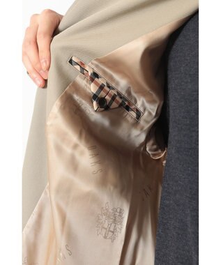 DAKS ウールギャバジン オーバーサイズステンカラーコート キャメル