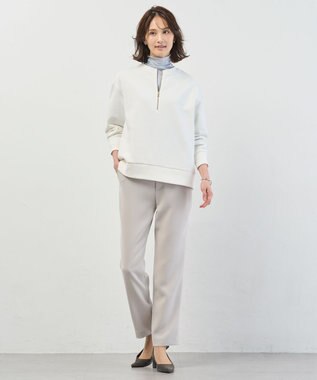 J.PRESS LADIES 【セットアップ対応】セラテリーダブルクロス テーパード パンツ グレージュ系