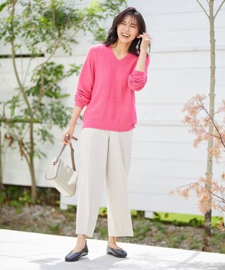 ANY 【ウエストゴム/ストレッチ/裏起毛】シークレットウォーム　ワイド オフホワイト