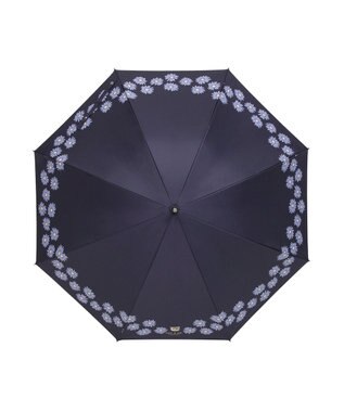 MOONBAT 【 遮光率100％/遮熱/UV】PAUL&JOE ACCESSOIRES(ポール&ジョー) 晴雨兼用日傘  Lovely daisy  クリザンテーム ヌネット 長傘 竹手元 ディープブルー