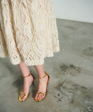 GRACE CONTINENTAL 刺繍ヘムシャツワンピース ベージュ