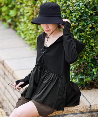 UNFILO FINE MOVE アシンメトリー ハット ブラック