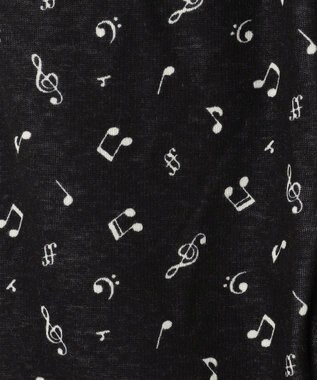 ANY KIDS 7days 裏シャギー 総柄ガーリーパンツ ブラック×音符