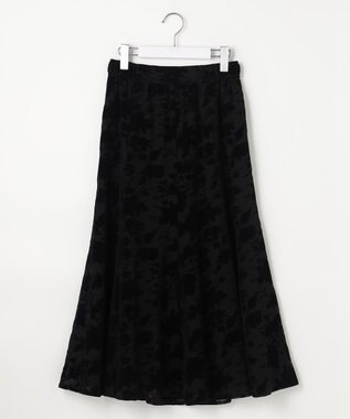 ANY SIS 【2SET】フェザー ニット × フロッキー スカート ライトグレー×ブラック