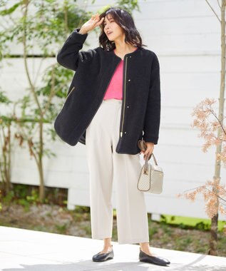 ANY 【ウエストゴム/ストレッチ/裏起毛】シークレットウォーム　ワイド オフホワイト