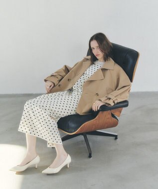 YECCA VECCA ドット柄バルーンキャミワンピース Ivory