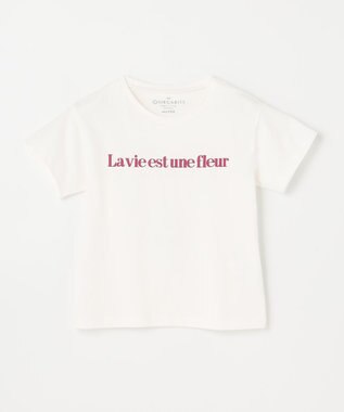 ANY KIDS オーガビッツカラーロゴTシャツ ホワイト×ロゴ(レッド)