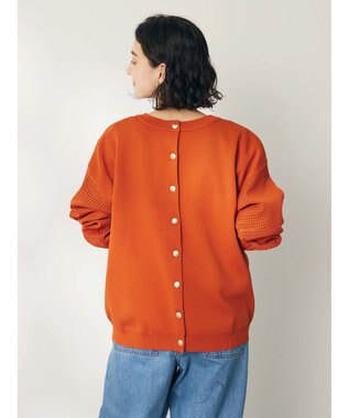 CRAFT STANDARD BOUTIQUE 超軽量メッシュ切替2wayカーディガン Orange