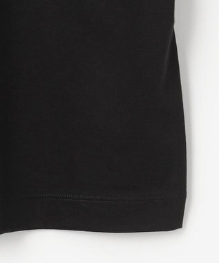 自由区 L 【洗える】コード刺繍胸元レース カットソー ブラック