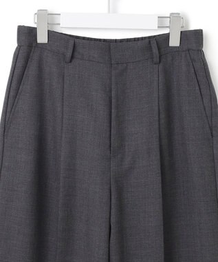 23区 【滝沢眞規子さん着用/VERY掲載/洗える】TWビエラ タック ワイド パンツ グレー系