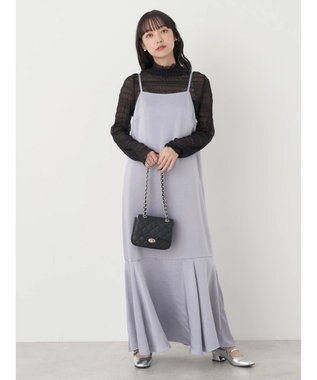 earth music&ecology サテンキャミワンピース