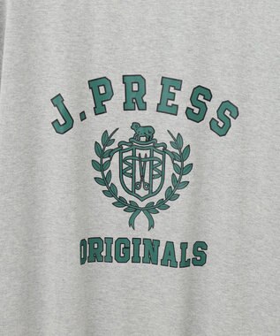 J.PRESS MEN 【J.PRESS ORIGINALS】【UNISEX】Cotton Jersey CRST Logo T-shirt ライトグレー系
