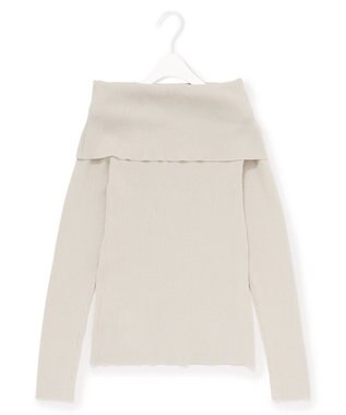 ICB L 【洗える】VIS/PEスムース オフショルダーニット トープ系