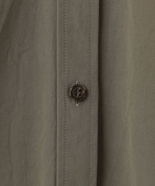 23区 【洗える】ミリタリーコットンギャバ シャツ カーキ系