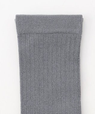 自由区 リブ ソックス グレー