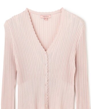 TOCCA EYELET AJISAI カーディガン ピンク系