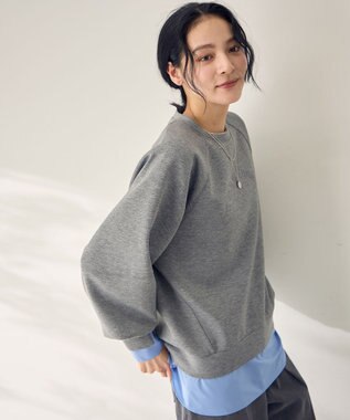 ANY ロゴ刺繍ダンボールトレーナー グレー