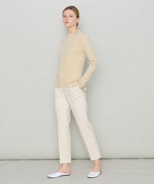 JOSEPH 【洗える】ウールリブ　ラウンドネックニット Pale Olive