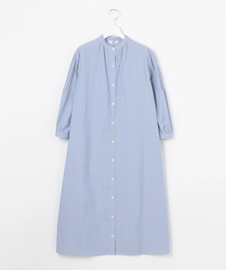 J.PRESS LADIES L 【WEB限定カラーあり・洗える・接触冷感・UVカット・イージーケア】 エステネージュストライプ ワンピース サックスブルー系1