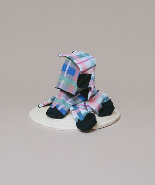TRICOTE CHECK LINK SOCKS／チェックリンクソックス 95GRAY