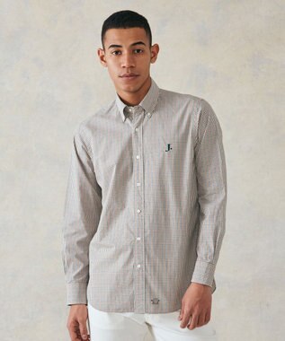  【WEB限定】ポプリンチェック J刺繍 シャツ/B.D