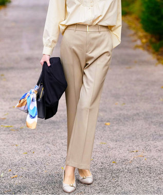 ANY SIS L 褒めらレディストレッチ セミフレア テーパードパンツ