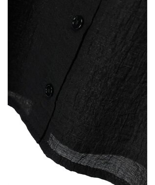 earth music&ecology シアーパイピングシャツ Black