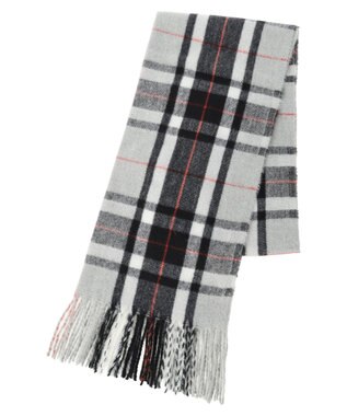 Green Parks カシミヤライクチェックストール Light Gray