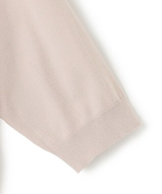 23区 L 【洗える/吊り干しOK】ヴィスコースストレッチ ポロニット カーディガン ベージュ系