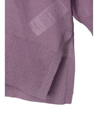 Green Parks 接触冷感シアーニットカーディガン Purple