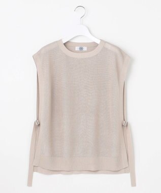 J.PRESS LADIES L 【洗える】Vis/Peスパーク クルーネック ニット ベスト ベージュ系