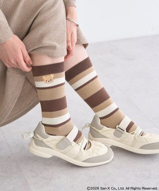 earth music&ecology 【予約】リラックマ×earth マルチボーダーソックス A