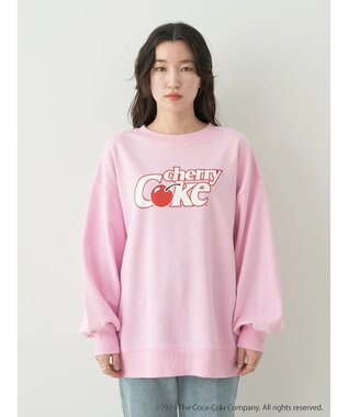 earth music&ecology 別注Ｃｈｅｒｒｙ　Ｃｏｋｅ「R」スウェット Light Pink