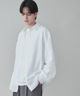 WEGO 【ユニセックス着用ITEM/SMLサイズ展開/冷房対策/紫外線対策】シアーBIGシャツ ホワイト