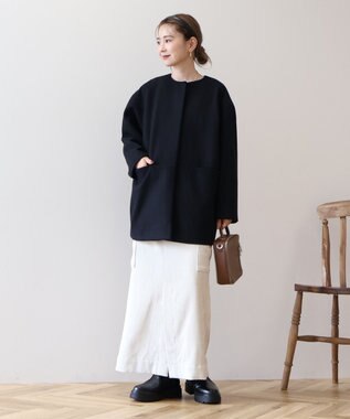 AMERICAN HOLIC リサイクル中空糸ノーカラーコート Black