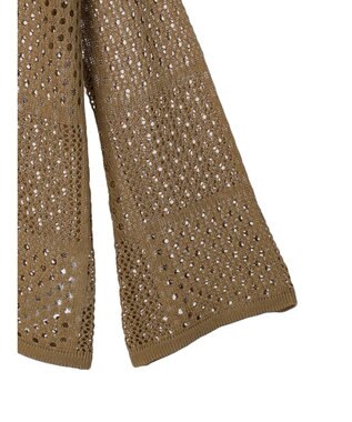 Green Parks ２ＷＡＹ透かし編みニットプルオーバー Beige