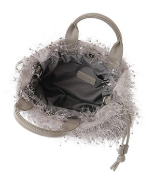 Green Parks ＯＴＯ．ＨＡ．シャギーニットショルダーバッグ Gray Beige