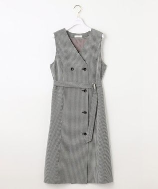 ANY SIS L 【2WAY】ジレラップ ワンピース モノトーンギンガム