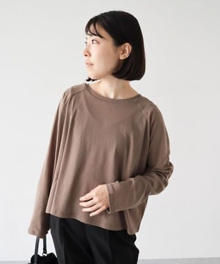 Green Parks シアークロップドプルオーバー Gray Beige