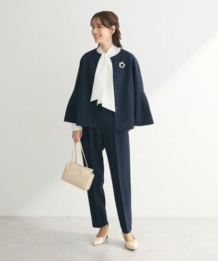 Green Parks ef-de タック袖ラグランジャケット Dark Navy