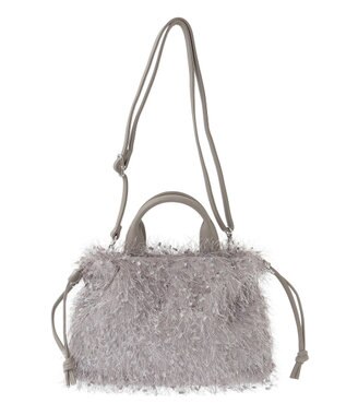 Green Parks ＯＴＯ．ＨＡ．シャギーニットショルダーバッグ Gray Beige