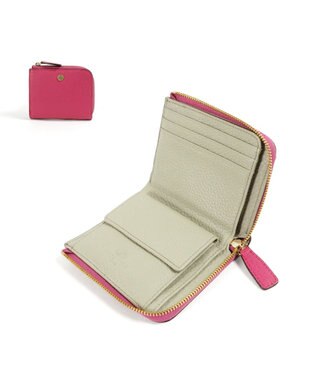 PELLE BORSA L字ファスナーミニ財布 Mano Goods マーノグッズ 4728 ピンク
